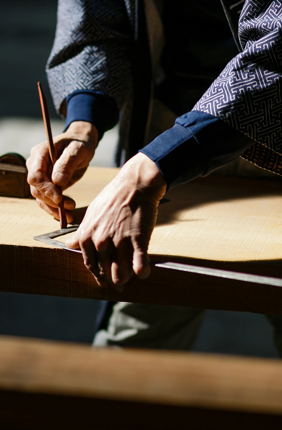 職人による作業の様子